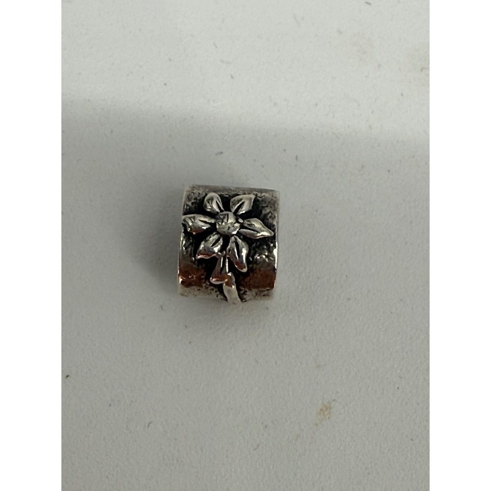 Retired Pandora Sterling Silver Poinsettia Flower Charm Model 790213 925 ALE